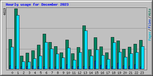 Hourly usage for December 2023